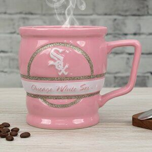 Chicago White Sox Pink Bling Coffee Mug Women’s MLB Baseball Ceramic Cup EUC